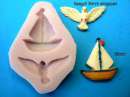 Sail Boat and Seagull Silicone Mould